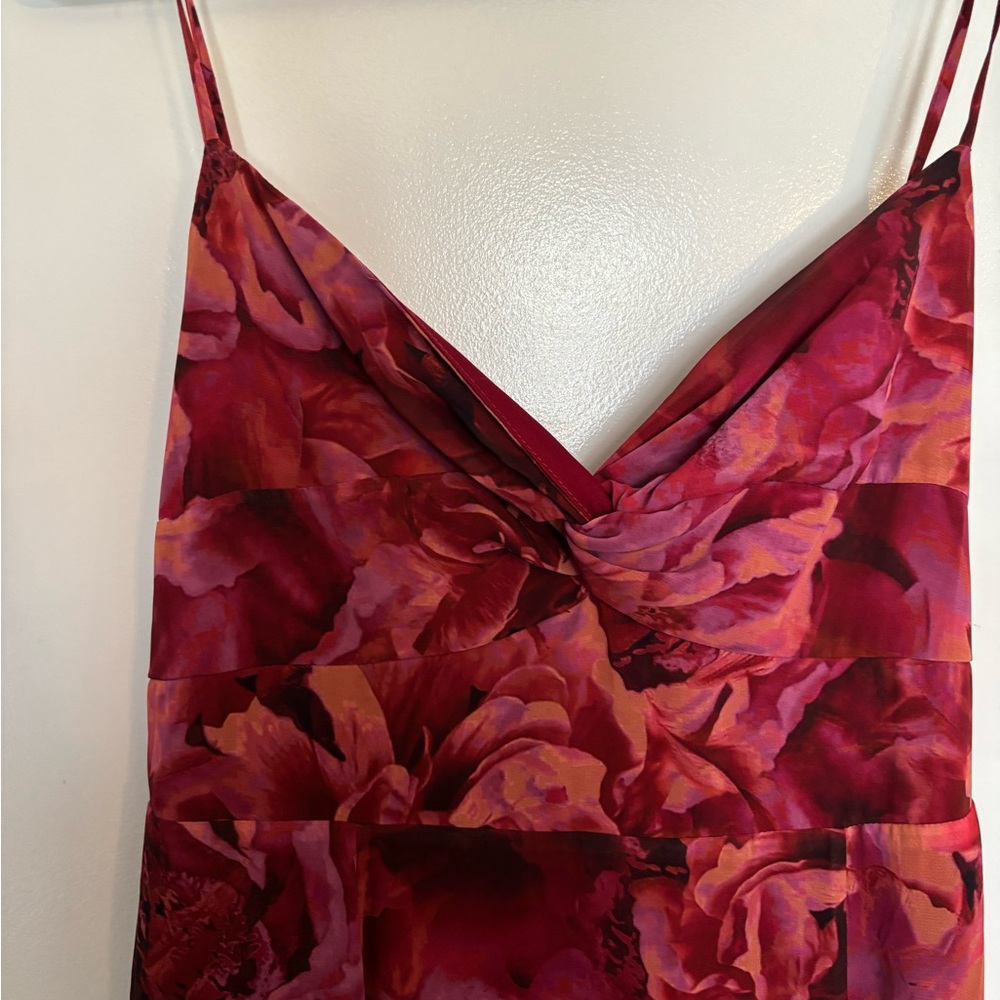 Lulu's Floral Maxi Slip Dress in Berry and Mauve - Picture 2 of 6
